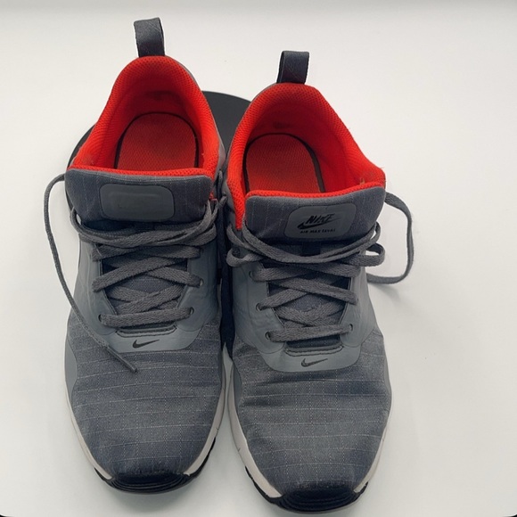 Nike Gray and Red Air Max Sneakers with Mesh Upper - Picture 6 of 6